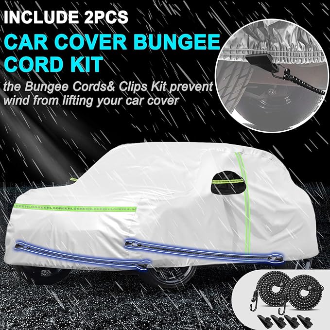 Car Cover for 2014-2025 Mini Cooper/Cooper S/Hardtop/Clubman/Countryman 4 Door,Full Exterior Car Covers for Automobile All Weather Waterproof Heavy Duty,Zipper/Cotton UV Proof Custom fit【210T Taffeta】
