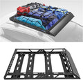 ECOTRIC 50" x 39" x 4.75" Roof Rack Cargo Basket W/Cross Bars Fit for Car SUV Pickup Truck Van Universal Top Cargo Carrier Metal Luggage Storage Holder Basket Rack for Travel 150Lbs Steel Black