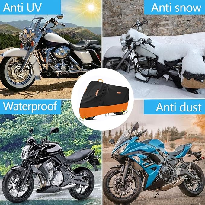 Mini Motorcycle Cover for Honda Grom MSX125, 300D Oxford Waterproof Storage, Small Motorcycle Covers All Weather Protection for Navi Monkey 125 Kawasaki Z125 Pro Papio (M 72" x 33" x 39")