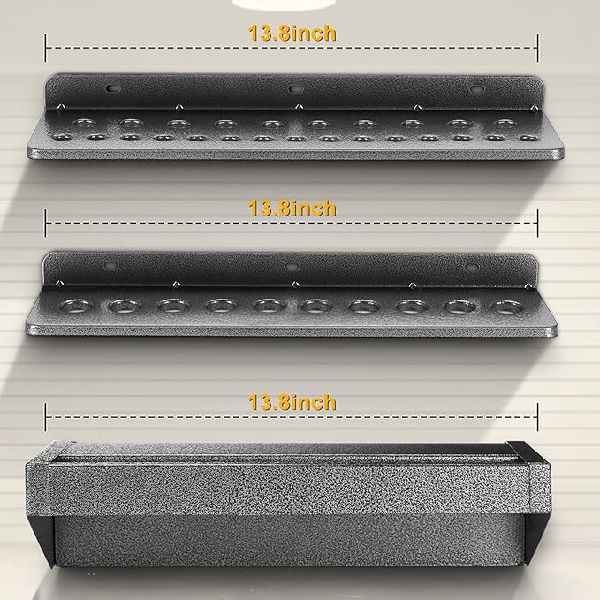 Screwdriver Organizer，Metal Screwdriver Organizers, Hammer Rack，Pliers Organizer, Wall Mounted Tool Organizers for Workshop，Set of 3 Tool Holder Organizer for Workbench