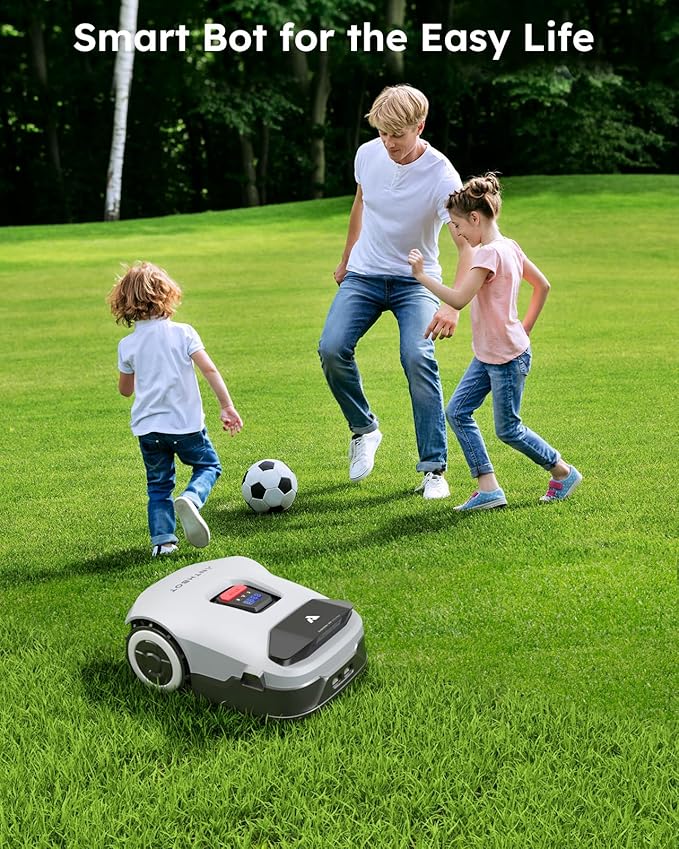 Robot Lawn Mower NO Wire - 0.5 Acre, Full Band RTK+4-Eye Vision Robotic Lawnmower, Automatic Mapping, 20 Multi-Zone Management, Accurate Obstacle Avoidance, Intelligent Anti-Theft, APP Control