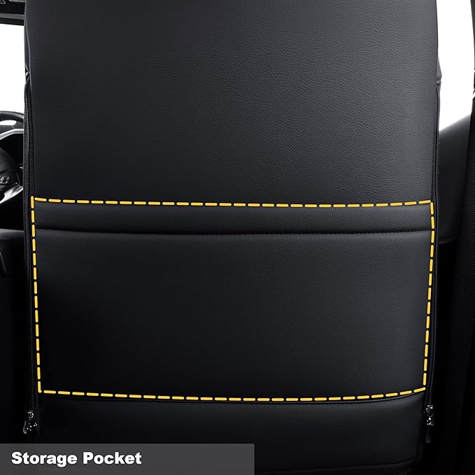 LUCKYMAN CLUB 2 Front Tacoma Seat Covers Custom Fit 2016-2023 Tacoma Crew Cab and Extended Cab (Black 2 pcs)