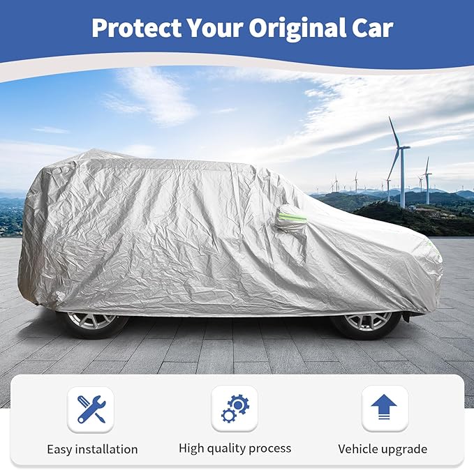 RT-TCZ for Renegade Car Cover Weatherproof Covers for Jeep Renegade 2015 2016 2017 2018 2019 2020 2021 2022 2023 up