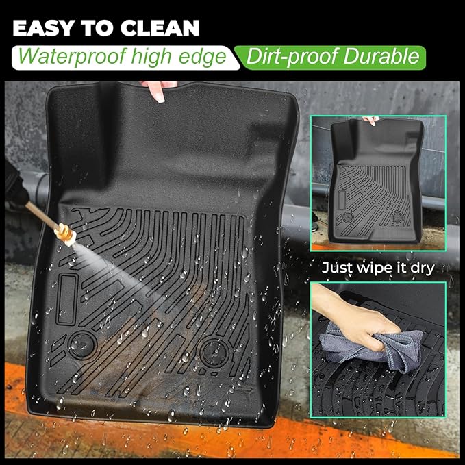 Floor Mats & Cargo Liner Custom Fit for Chevy Trax 2024 2025 Floor Mats & Cargo Liner with Backrest Mat Full Set All Weather Protection TPE for Chevy Trax Accessories