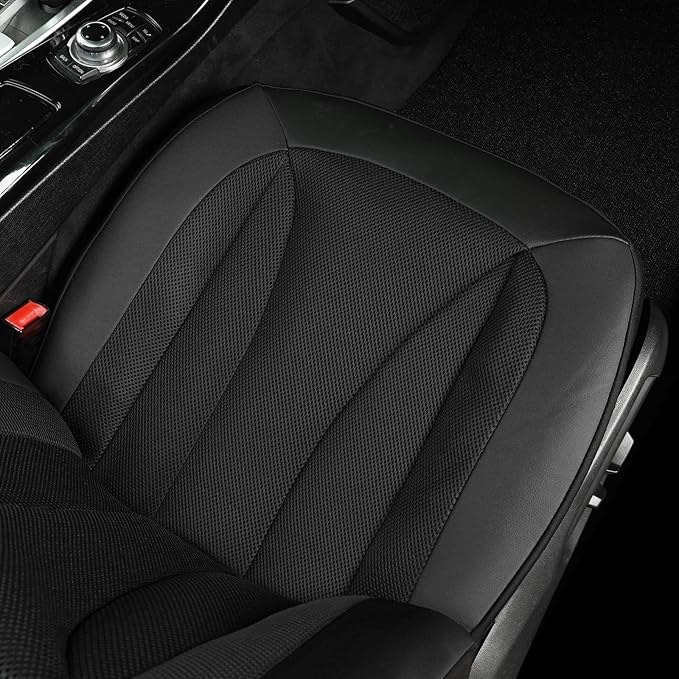 GIANT PANDA Fit Kia Sportage Forte Telluride Sorento Seltos Soul K5 NIRO Carnival Front Car Seat Cover, 3D Air Mesh Breathable Seat Protector, Black(2-Pack)