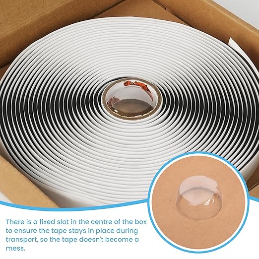 Butyl Putty Tape Black, 1/2" x 30' x 1/8" EDPM Butyl Rubber Sealant, Sound Dampener Automotive Butyl Tape, Stretchable RV Sealant Caulking Putty for Boat Sealing, EDPM Roof, Headlight, 4Rolls