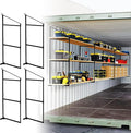 4 Pack Shipping Container Shelving Shelf - 3 Tiers Hanging Bracket Rack With 1100 lbs Capacity - Cargo Storage Accessories (Black, 4PCS-Black)