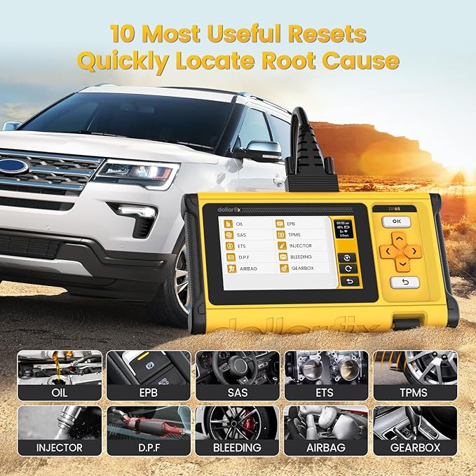 OBD2 Scanner Diagnostic Tool, ECM/TCM/ABS/SRS 4 System Deeply Scanner for Car, Support FCA SGW, BIDirectional Scan Tool Active Test with Oil/EPB/SAS/TPMS/ETS/NJEC 10 Resets, Lifetime Free Update