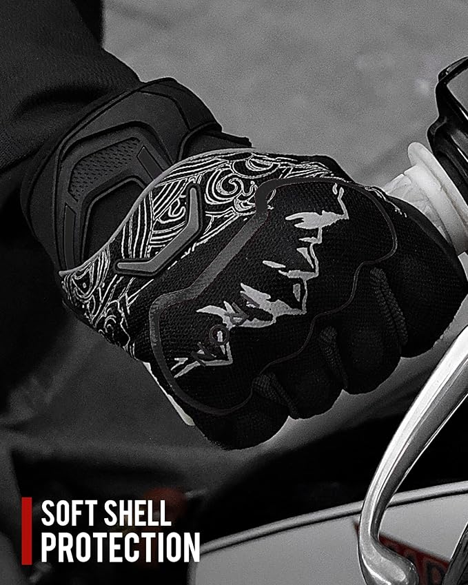 BORLENI Motorcycle Gloves Motorbike Glove for Men Women Full Finger Knuckle Protection Touch Screen Cycling ATV Hiking Riding