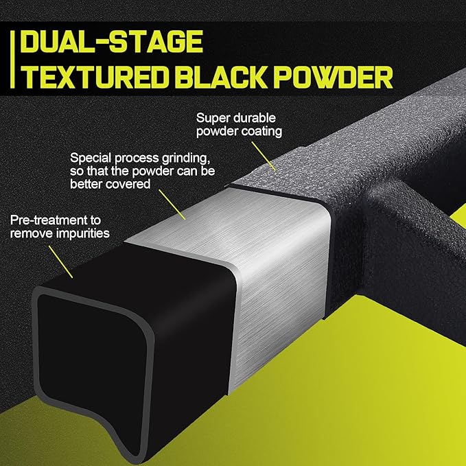 BINARY STAR Running Boarads Compatible with Vehicle 2022-2025 Toyota Tundra CrewMax Cab, 4.3 Inch Drop Down Tundra Side Steps Side Bars, Black Step Bars Made with Carbon Steel.