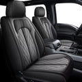 AOMSAZTO Ford Ranger Seat Covers: Front Seat Covers Custom Fit 2019 2020 2021 2022 2023 2024 Ford Ranger Breathable Waterproof Leather Seat Protector(2 Front Seats, Black&Grey)