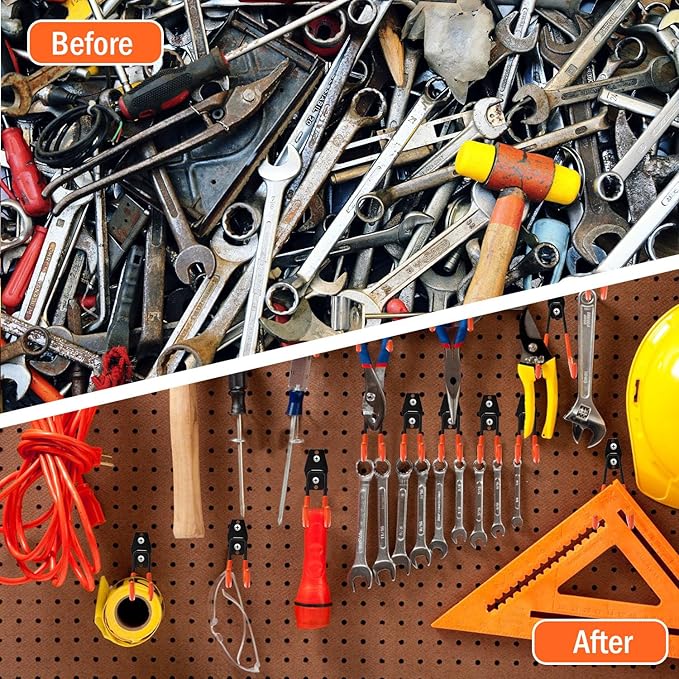 vivicreate 10 Pack Heavy Duty Garage Hooks Wall Mounted Steel Utility Storage Hooks for Tools Ladders Bikes Cables Equipment Organizer for Garage Taller Sótano Ganchos de Almacenamiento