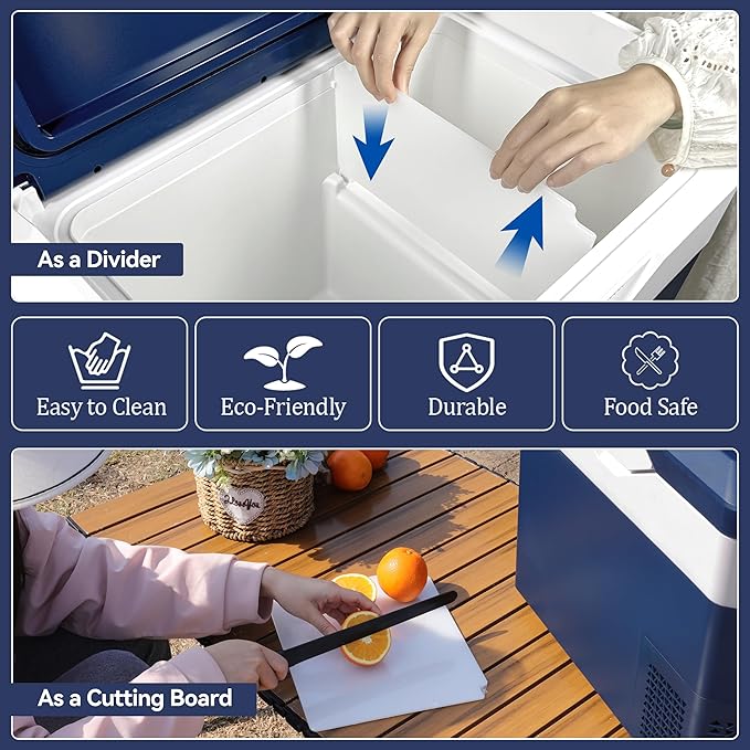 Car Refrigerator Portable 12V Fridge 32 Quart 12 Volt Freezer Compressor Cooler 12V/24V DC 110～240 V AC for Truck Van RV Camper SUV and Home Use