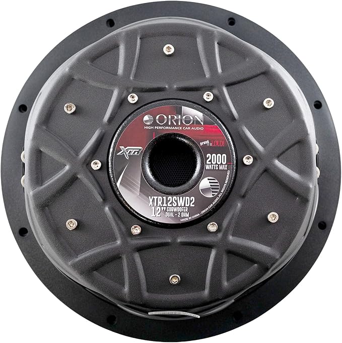 ORION XTR Series XTR12SWD2 Shallow Mount 12” Car Subwoofer, 2000W Max Power, 500W RMS, Dual 2 Ohm, UV Coated Cone, NBR Surround – Compact Slim Subwoofer for Clean Bass in Tight Car Audio Installs