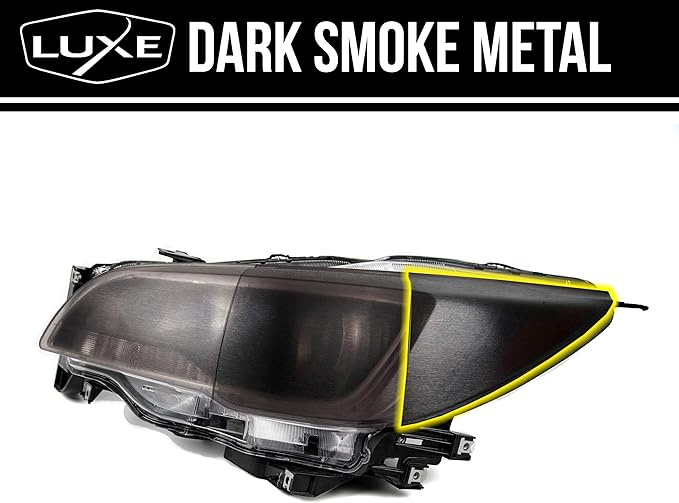 Luxe LightWrap Dark Metal Universal Headlight Tail Light Tint Kit (20” x 3 Yard)