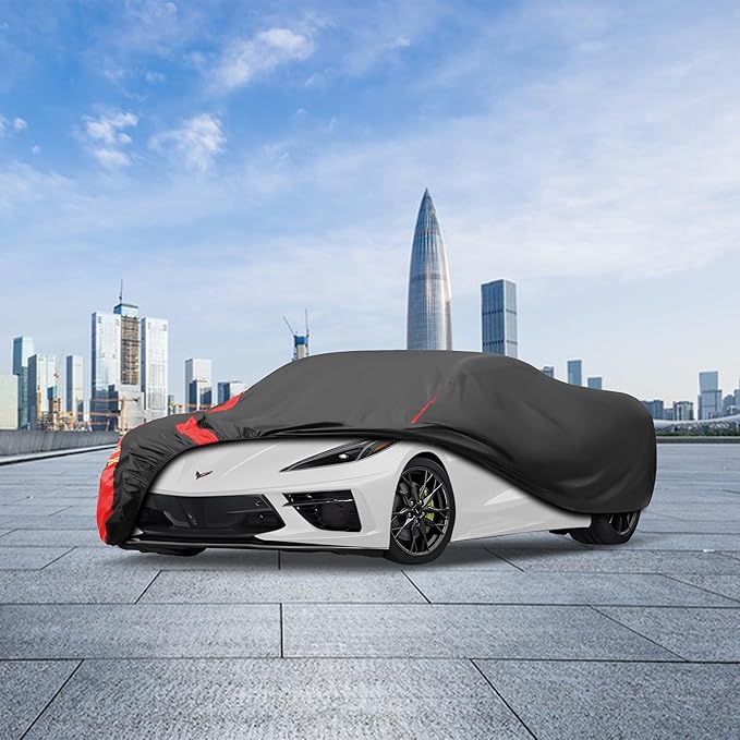 Car Cover Automobiles Waterproof All Weather for for Sports Coupe,Universal Fit Coupe Ford Mustang 1994-2024, Chevrolet Corvette, Audi R8 etc.(See Size Chart)