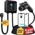 EVIQO Level 2 EV Charger - 48 Amp EV Charger Level 2-240V Electric Vehicle Charging Stations - Smart Wall EV Chargers for Home LEVEL2 - NEMA 14-50/Hardwired - 11.5kW EVSE J1772, Energy Star/UL