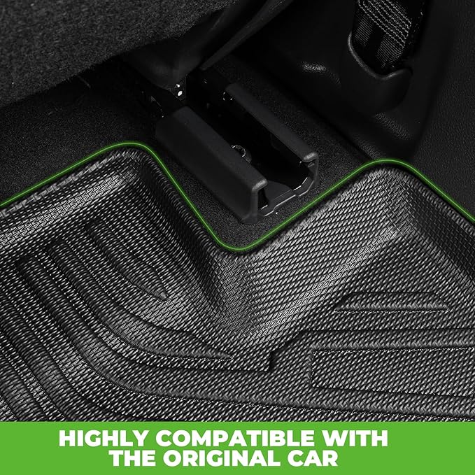 Floor Mats & Cargo Liner Set Fit for 2021-2011 Dodge Grand Caravan 7 Seat All Weather Protection TPE Anti-Slip Automotive Full Set Floor Liners Custom Dodge Grand Caravan Accessories