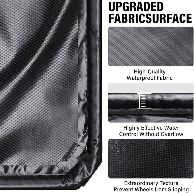 Containment Mat (7'9"W x 18'6"L) - Non-Slip Garage Floor Mat & Car Parking Mat, Heavy Duty Waterproof Protection from Snow, Rain, Mud, Easy to Clean & Install - for Garage, Workshop,Parking