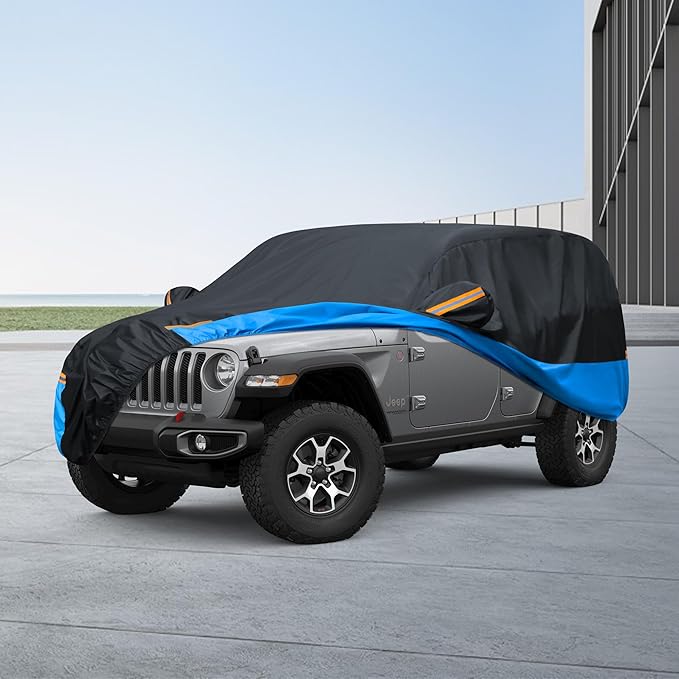 Car Cover Waterproof All Weather Outdoor Windproof Dustproof UV Protection Fit SUV