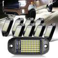 Nicoko 8 Pods 6000K pure White Rock lights Aluminum 9-30V Underglow Lights IP68 Waterproof Neon Trail Rig Lamp Lighting for SUV Car Truck Motorcycle Boat ATV UTV