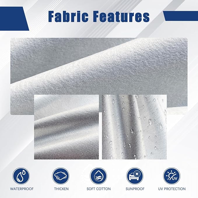 Kayme 6 Layers SUV Car Cover Custom Fit for Ford Explorer（2006-2025） Waterproof All Weather for Automobiles, Outdoor Full Cover Rain Sun UV Protection.Silver