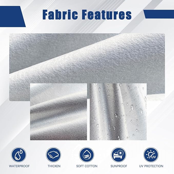 Kayme 6 Layers SUV Car Cover Custom Fit for Acura MDX (2001-2025) Waterproof All Weather for Automobiles, Outdoor Full Cover Rain Sun UV Protection.Silver