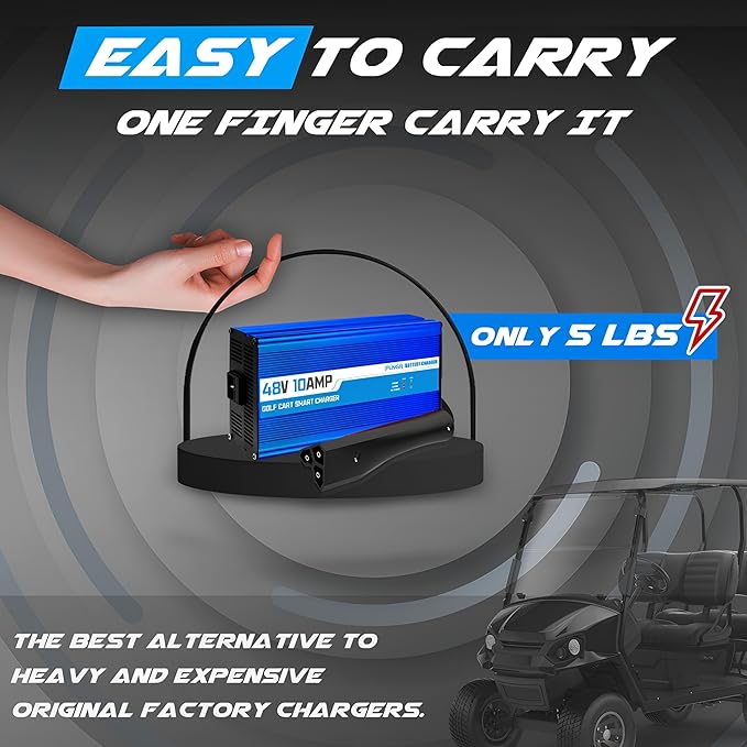 10 Amp 48 Volt Golf Cart Battery Charger for EZGO RXV&TXT,with Trickle Charge,Replace ezgo Charger 48 Volt