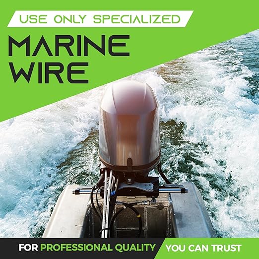 GEARit 8 Gauge Marine Electrical Primary Wire, 8 AWG (100ft) Marine Grade Tinned Copper Oxygen Free for Boat, Automotive, RV, Camper, Trailer