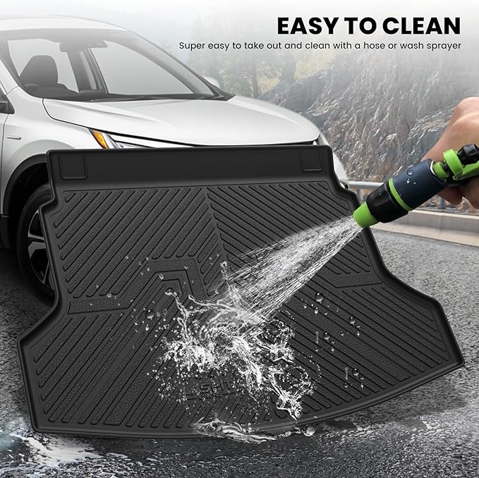 LASFIT Trunk Mat for Honda CRV 2012-2016, All Weather Custom Fit TPE Cargo Mat for CR-V 2012 2013 2014 2015 2016 Trunk Liner Trunk Tray Cargo Liner Cargo Tray, Black