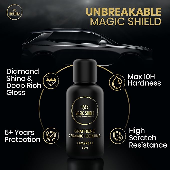 Graphene Coating for Cars │ Self-Healing, 5+ Years Durability │ Advanced SiO2 Ceramic Protection - High Gloss, Anti-Scratch - Perfect for Cars, Motorcycles, Marine, and RVs
