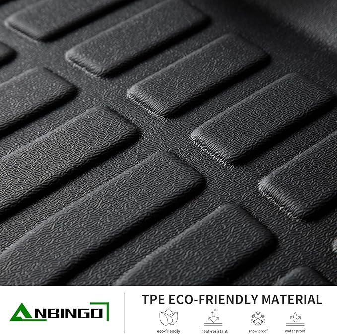 ANBINGO® Floor Mats Custom Fit for Hyundai Elantra 2025 2024 2023 2022 2021& Elantra N All Weather Protection TPE Heavy Automotive Floor Liners 1st & 2nd Row Full Set Accessories, Black
