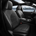 for Toyota Camry Seat Covers Hybrid LE SE 2018 2019 2020 2021 2022 2023 2024 - Custom Car Seat Covers Full Set, Breathable Leather Seat Cover for Cars, Waterproof Cushion Protectors, Black