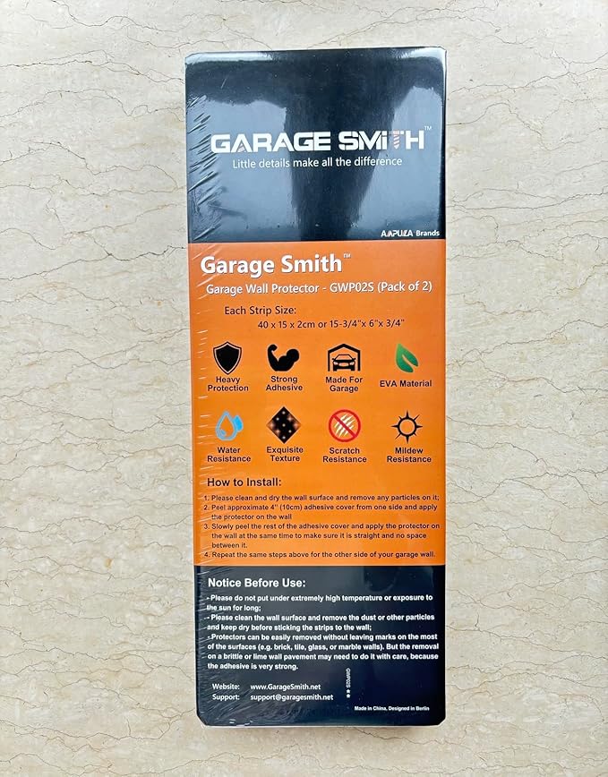 Ampulla GWP02S Garage Wall Protector Car Door Protectors, Designed in Germany (2-Pack)