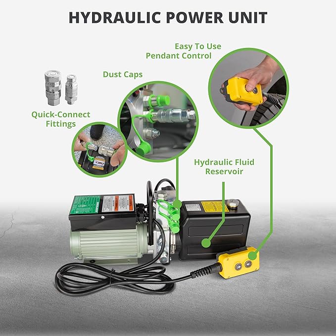 QuickJack 8000TLX Portable Car Lift with 8,000lb Capacity, with 110V Power Unit, Safe & Portable Design Garage Lift for Home, Garage, Shop, or Mechanic Auto Repair