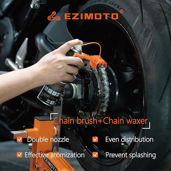 Bluebark Motorcycle Chain Cleaning Kit & Bike Chain Cleanse, (Only Suitable for Sizes 428, 520, 525, 530) Chain Brush & Oiler for Motorcycles and Bicycles (Cleaner Not Included)