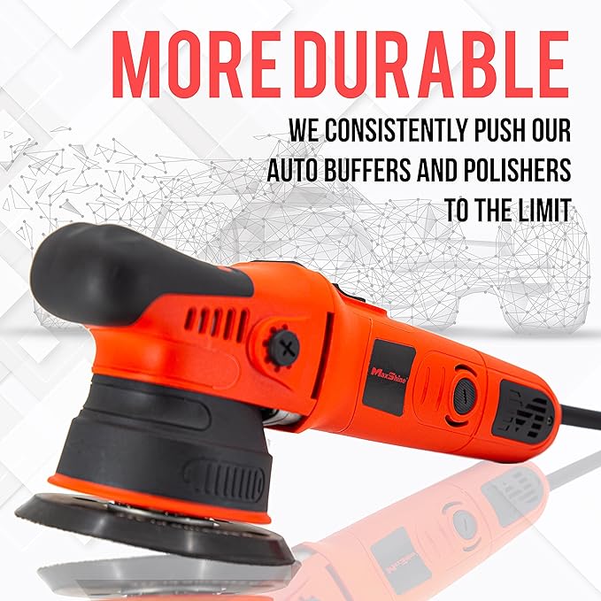Maxshine M8S V2 Dual Action Polisher Car Detailing Kit - 1000W, 6-Speed, 8mm Throw, 5" Disc, Thread 5/16" - Car Detailing Supplies for Auto Paint Protection, Restoration & Scratch Repair
