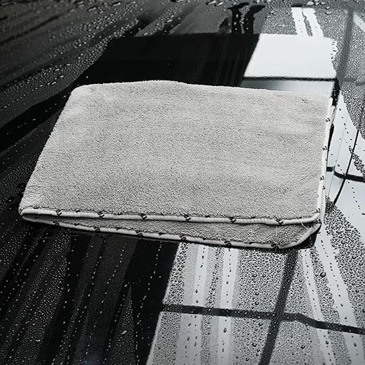 SPTA Car Microfiber Towels Woolly Mammoth Large, Super Absorbent and Soft Microfiber Towels for Cars, Gray (26.4 x 38.2 inch) -MT035