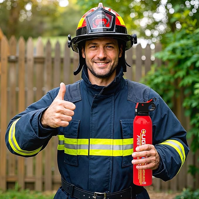 Water-Based Fire Extinguisher -2 Pack Portable for Home & Vehicle Use, Cold-Weather Safe, Prevents Re-Ignition - Ideal for Kitchen, Garage, Car