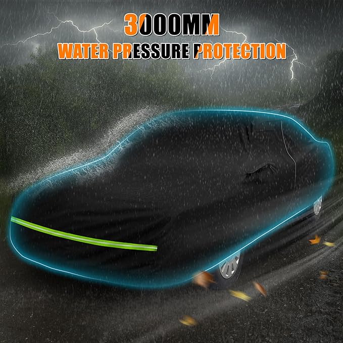 Car Cover Compatible with 1992-2012 Ford Crow Victoria, Custom Fit 300D Oxford with Cotton All Weather Full Car Cover
