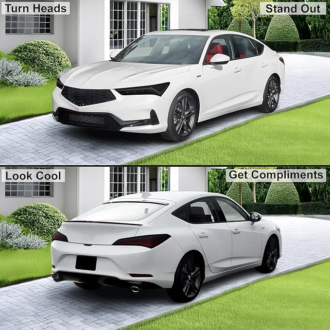 BOGAR TECH DESIGNS Full Headlight Taillight Tint Kit Compatible with Acura Integra 2023-2025, Dark Smoke
