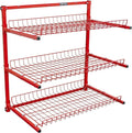 LAUCO Wall Mounted Storage Rack, 3-Level Metal Wall Shelving with Shelf Organizer/Garage Shelving Wall Mounted Heavy Duty [39116]