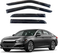 KPY Window Visor Compatible with Honda Accord Sedan 2018-2023, 4PC Rain Guard Side Window Vent Deflectors Tape-On Mugen Style, 2018 2019 2020 2021 2022 2023