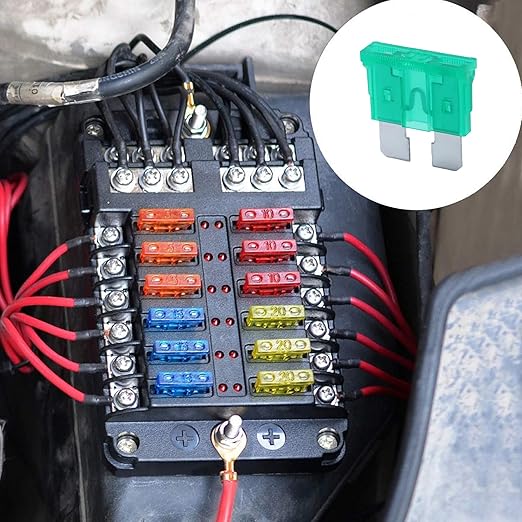 100 Pack Auto Fuses 30 AMP ATC/ATO Standard Regular Fuse Blade 30A Car Truck Boat Marine RV