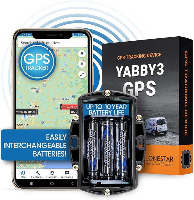 LoneStar Tracking Hidden GPS Tracker Device Yabby3 – 4G/5G Weatherproof Car, Trailer, Vehicle & Asset Tracking, Anti-Theft Satellite Tracking, Real-Time Location & Security(Low Cost Subscription Plan)