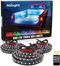 Nilight 3PCS 60 Inch RGB Truck Bed Light Strip Kit 270 LED Neon Accent Lights with RF Remote On Off Switch Splitter Extension Cable for Cargo Pickup Truck Camper RV SUV Boat