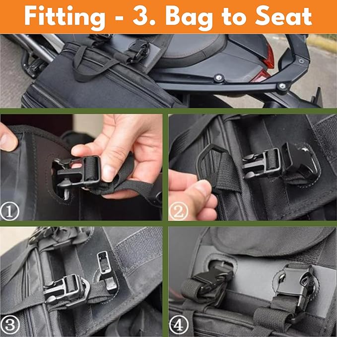 Motorcycle Saddlebags, 36L-58L Expandable Capacity, Motorcycle Panniers Universal, Waterproof, Detachable, Collapsible for Sport Dirt Bike Side Bags and Luggage