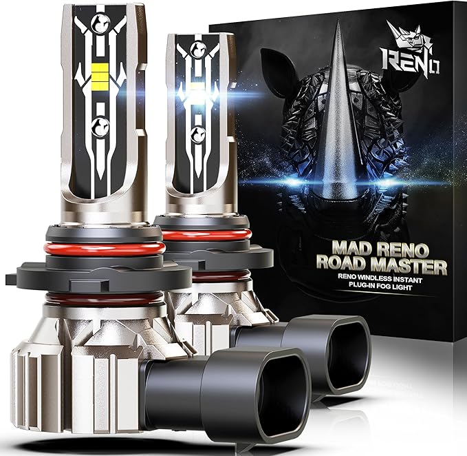 RENO 9005 Bulb, 9005 Fog Lights Bulb, 9005 Light Bulbs Fanless In Line Car Fog Bulb Plug and Play, Pack of 2