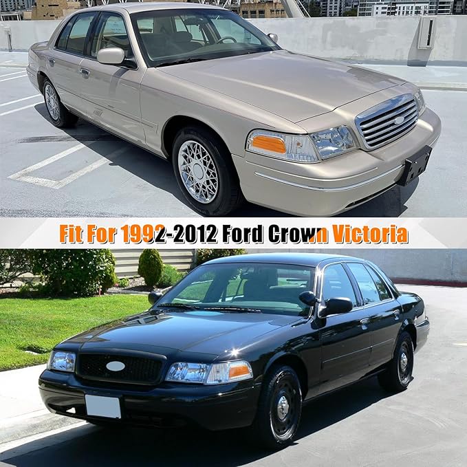 Car Cover Compatible with 1992-2012 Ford Crow Victoria, Custom Fit 300D Oxford with Cotton All Weather Full Car Cover