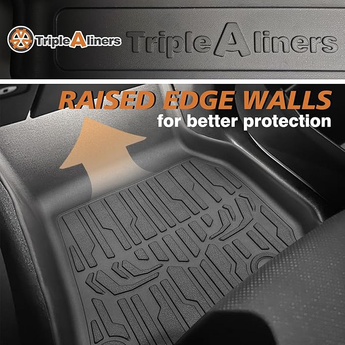 TripleAliners Floor Mats All Weather Compatible with 2025 BMW X3 Accessories 1st & 2nd Row TPE Heavy Duty Protection Odorless Anti-Slip Floor Liners